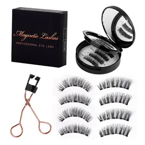 Cosmetic Nature Eyelashes Extensions Set - Spiky Lash Clusters, Eyelash Curler, Eyebrow Kit, Applicator, Glue-Free, Waterproof, Lightweight Makeup