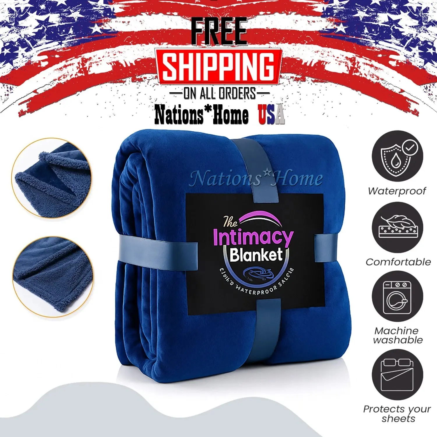 Waterproof Blanket for Intimacy Sofa Bed Protector Cover Plush & Absorbent 50x60