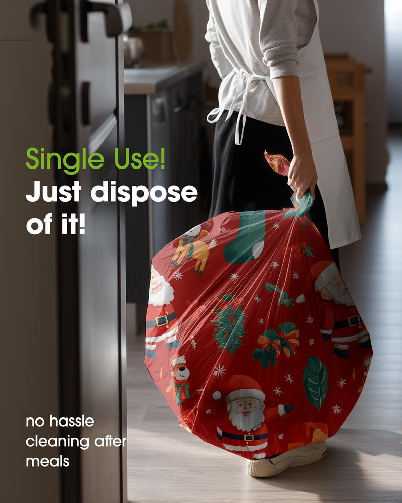 Christmas Tablecloth Disposable Plastic 4-6 Pack 54x108 Inch Leakproof Sturdy Red Green Reindeer Trees for Rectangle Tables Holiday Party Decorations TikTokShopBlackFriday