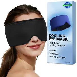 FACEMOON Cooling Gel Eye Mask for Puffy Eyes | Cold Compress for Eyes & Forehead | Soft Thick Flexible Fit | Morning Routine Skincare