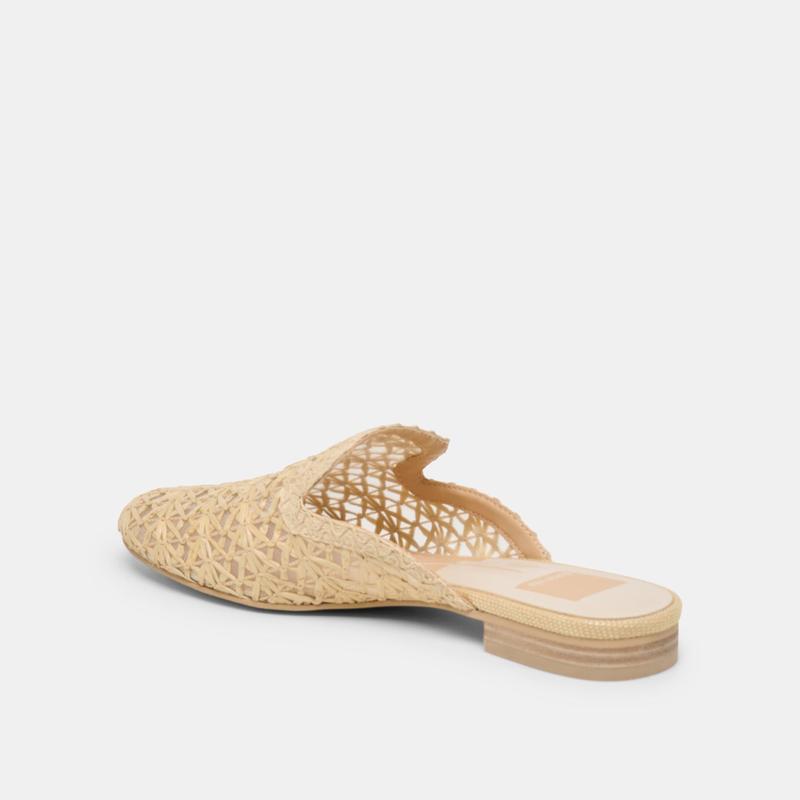Dolce Vita KIRT FLATS LT NATURAL CROSS HATCH RAFFIA