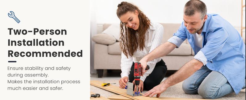 L Shaped Gaming Desk,LED & 6 Outlet Charging Station,Double Layer Computer Desk With Monitor Stand And CPU Rack