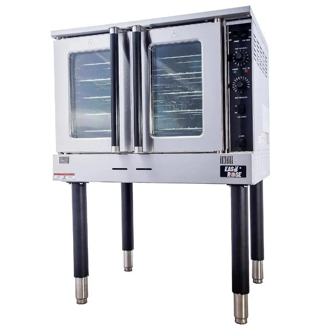 Hakka Commercial Natural Gas Convection Oven - Single Deck, 5 Oven Racks, 60000 BTU, Knob-Controlled, ETL Certified, 29" x 21.5" x 20", for Bakeries, Restaurants, Countertop Kitchen Appliance