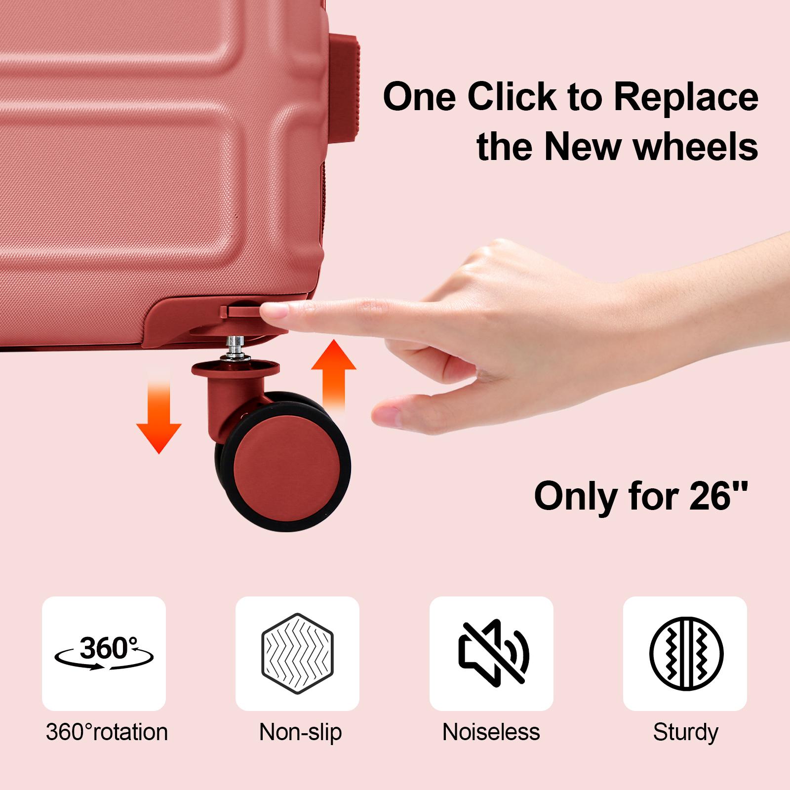 AAIVV 4pcs luggage sets with TSA Locks-suitcasefor travel, Hardshell Luggage TSA Lock SpinnerWheels Hardshell Lightweight.