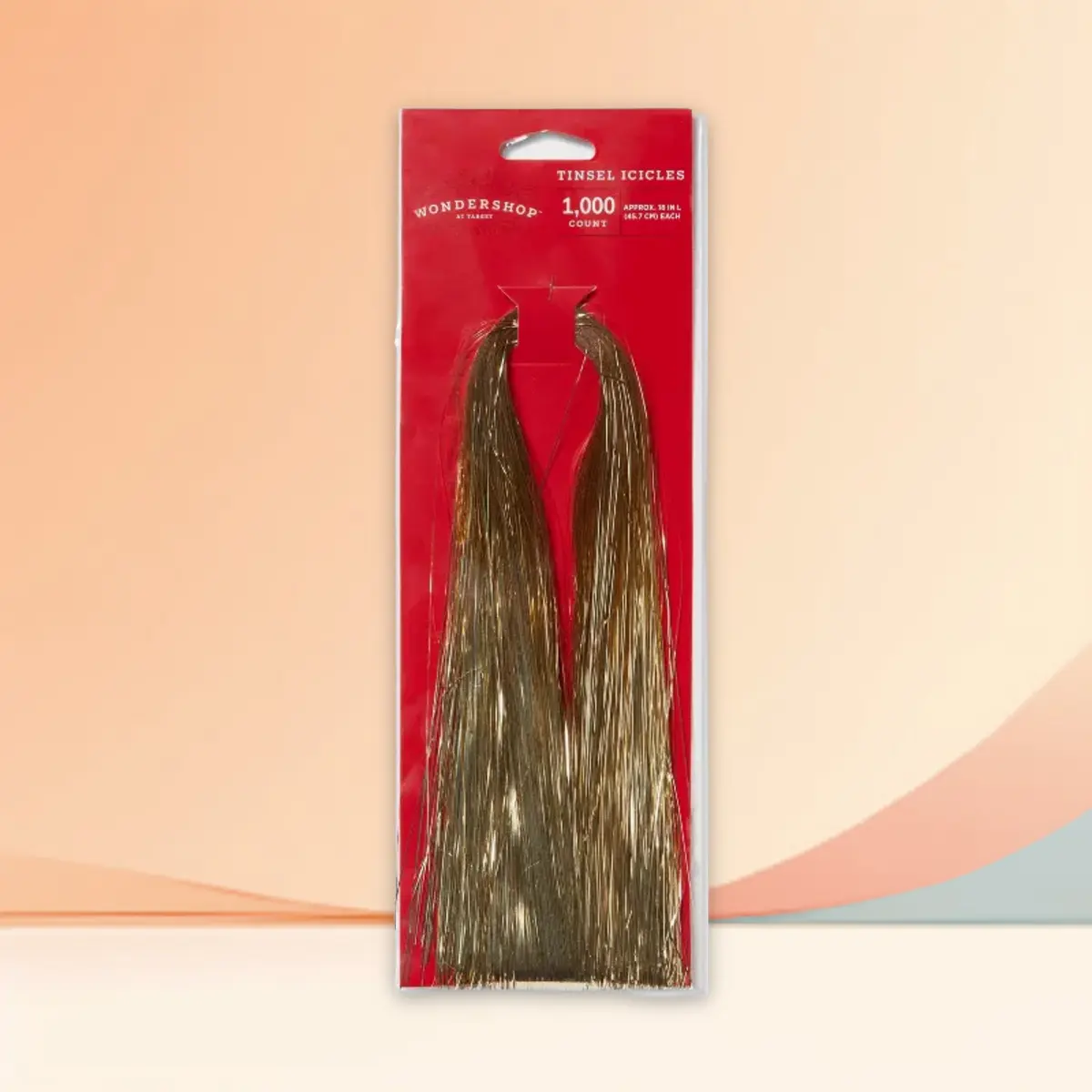 1000ct Tinsel Icicle Christmas Tree Ornament Champagne - Wonrshop ™ : Indoor Use, Snow me