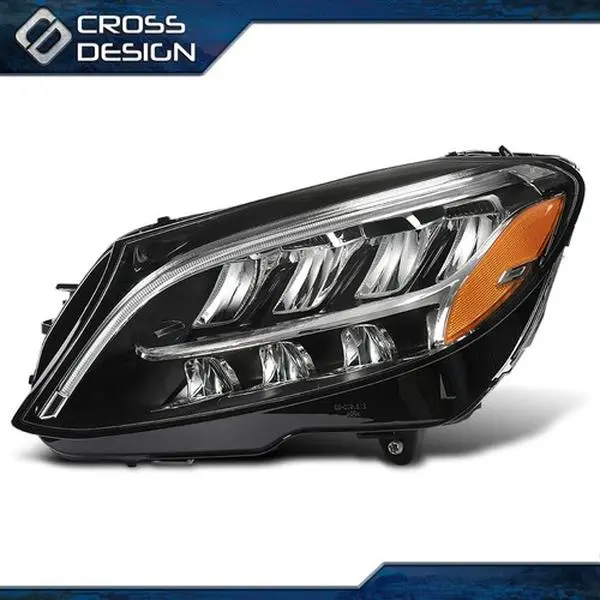 CROSSDESIGN 7-Pin Long-Lasting Durable LED Headlight - Factory Direct, Direct Pricing, Car Exterior Upgrade, Vehicle-Specific Fit for 2019-2021 Mercedes Benz C300 W205 C43 Left Driver Side