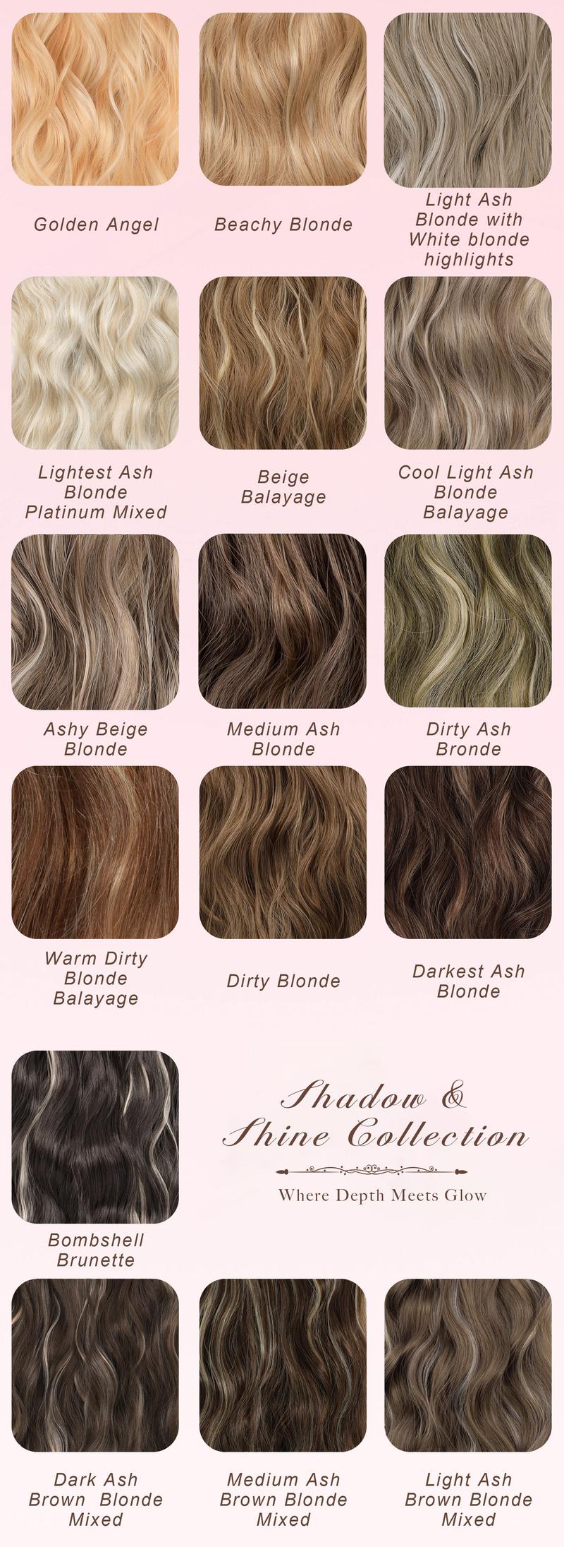 【QBEAUTY】24--Clip- in Synthetic Hair Extensions Long Wavy 4PCS Thick Hairpieces  Double Weft Natural Hair Extensions for WomenNew Upgraded Lace Weft Natural Thick Hairpieces Same Amount Of Full Hair With Lighter Weight All Day Comfort Outdoorfun