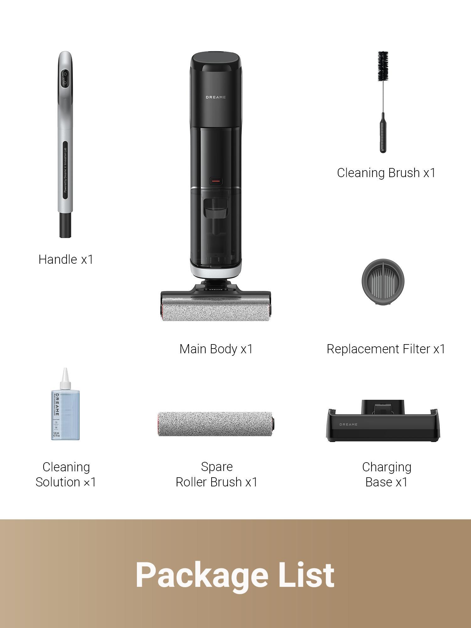 DREAME H14 Series I / H12 Pro FlexReach Vacuum Mop, Wet and Dry Vacuum, 180° Lie-Flat Cordless Vacuum Mop Combo, 140°F Brush Washing, Fast Hot Air Drying in 5 Mins, Great for Sticky Steam Messes Cleaner Self Cleaning System Deep Cleaning Machine