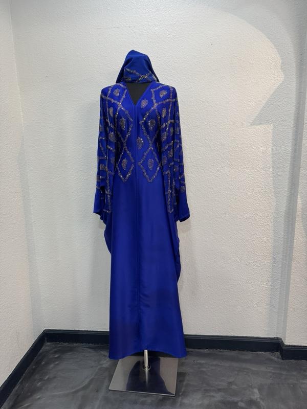 Dubai Butterfly Style Abaya - with Intricate Embellishments and Long Sleeves