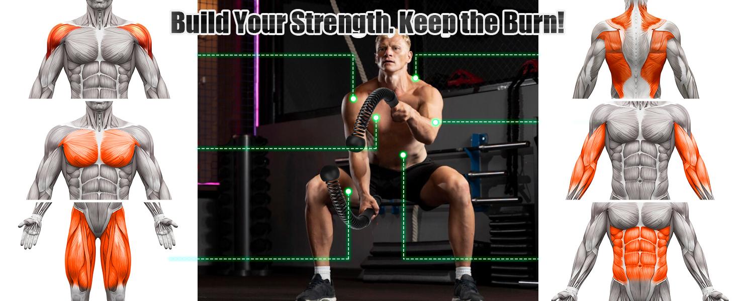 Weighted Cordless Battle Ropes 2PCS – New Upgrade Quiet Ropeless Training Rope Fitness Equipment for Home, Strength Training, HIIT Workouts, Full-Body Exercise, Indoor Gym Use, Noise-Free Portable Workout Gear