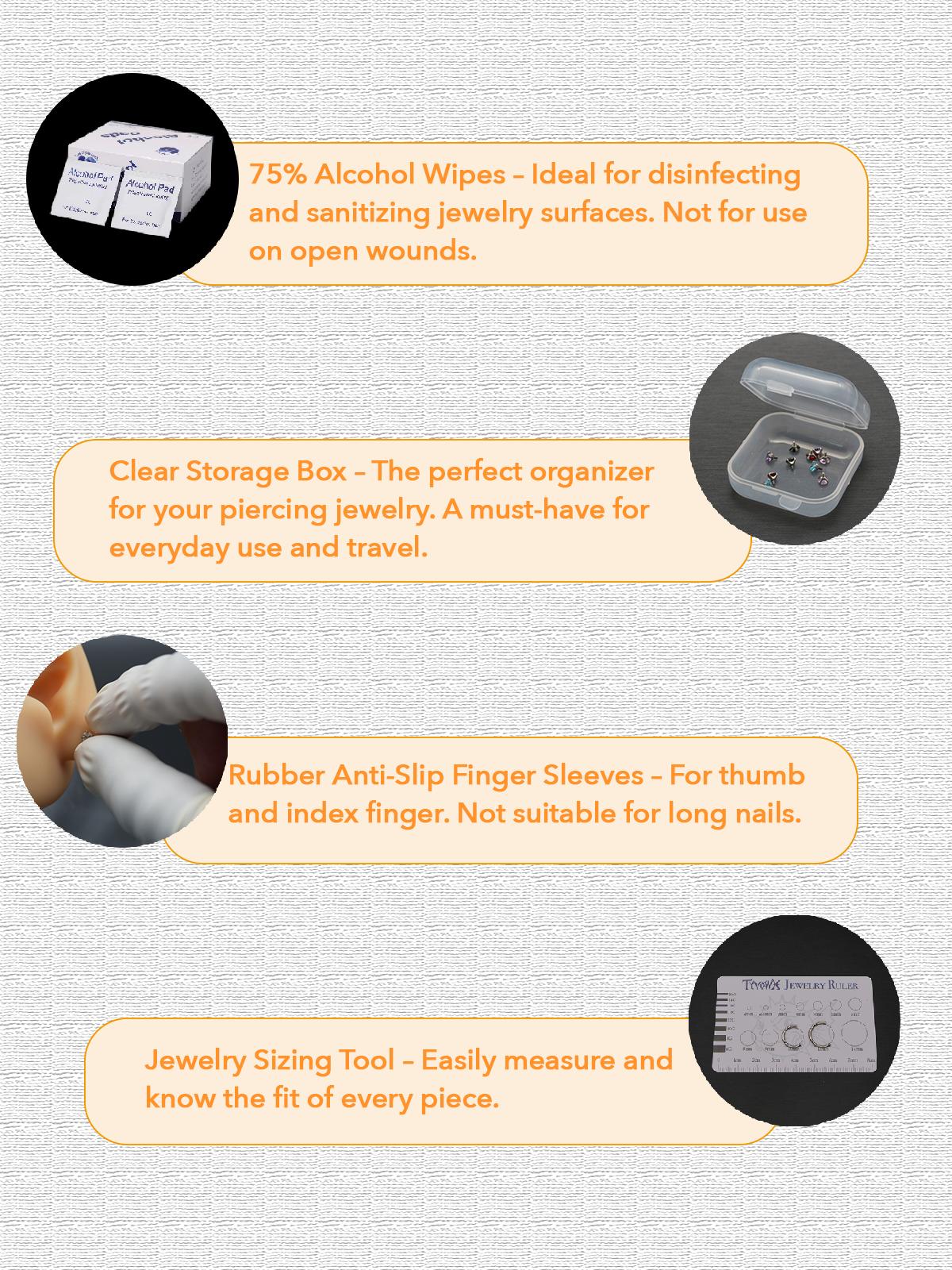 4PCS Titanium 18G/20G Horseshoe Nose Rings Set | Internally Threaded | Hypoallergenic | 5A Cubic Zirconia (CZ) Gems, Multiple Colors | Includes Free Ball Holder | For Nose, Daith, Cartilage, Helix, Lip & Eyebrow Piercings | Everyday Wear | Gift