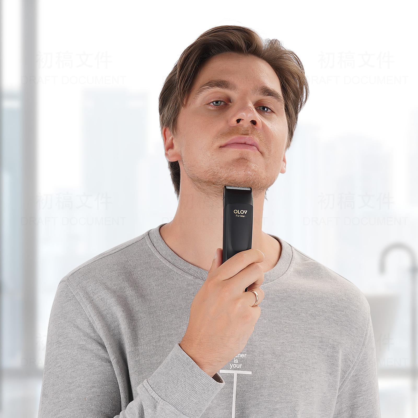 OLOV Beard/Hair Shaver for Men - All-in-One Mens Grooming Kit with Trimmer for Beard, Nose, face, Cordless Hair Clippers Electric Razor, Black Comfort OLOV Beard/Hair Shaver for Men - All-in-One Mens Grooming Kit with Trimmer for Beard, Nose, face, Cordless Hair Clippers Electric Razor, Black Comfort