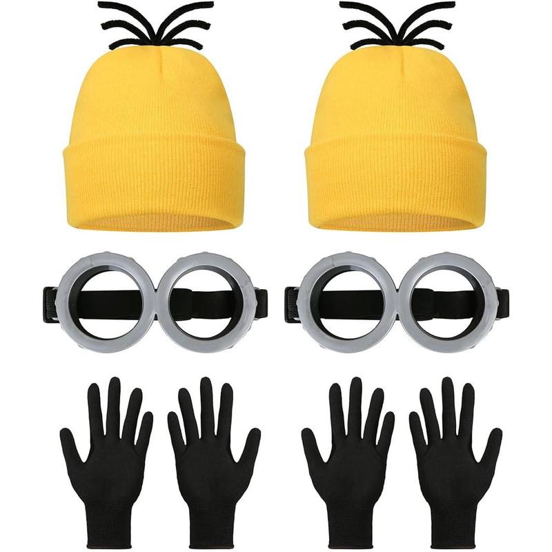 Minions Halloween Adult Costume Set: Funny Hat, Goggles & Gloves for a Thrilling Night of Frights and Laughs That Will Shock and Amuse Your Neighbors! Hizhogqul Minions Halloween Adult Costume Set: Funny Hat, Goggles & Gloves for a Thrilling Night of Frights and Laughs That Will Shock and Amuse Your Neighbors! Hizhogqul