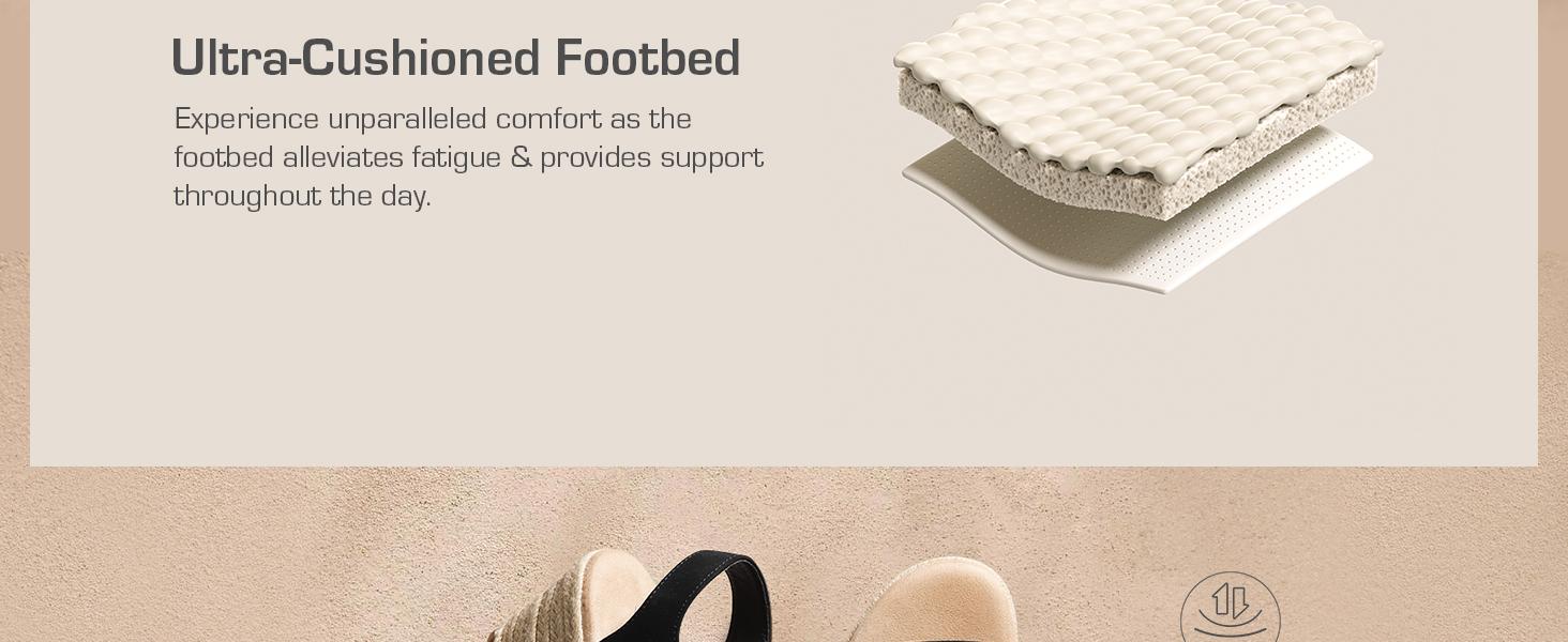 Dream Pairs Women's Elastic Ankle Strap Espadrille Wedge Sandals