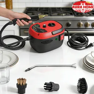 1500W Portable Handheld Steam Cleaner, High-Temperature Pressurized Steam Cleaning Machine with Brush Heads for Kitchen, Furniture, Bathroom, and Car