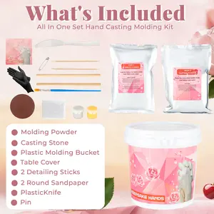 DIY Model of Hand Cloning, using Plaster Powder to Clone the Hands of Couples as Commemorative Items,Perfect Gift and Activity for Couples,Families&Friends