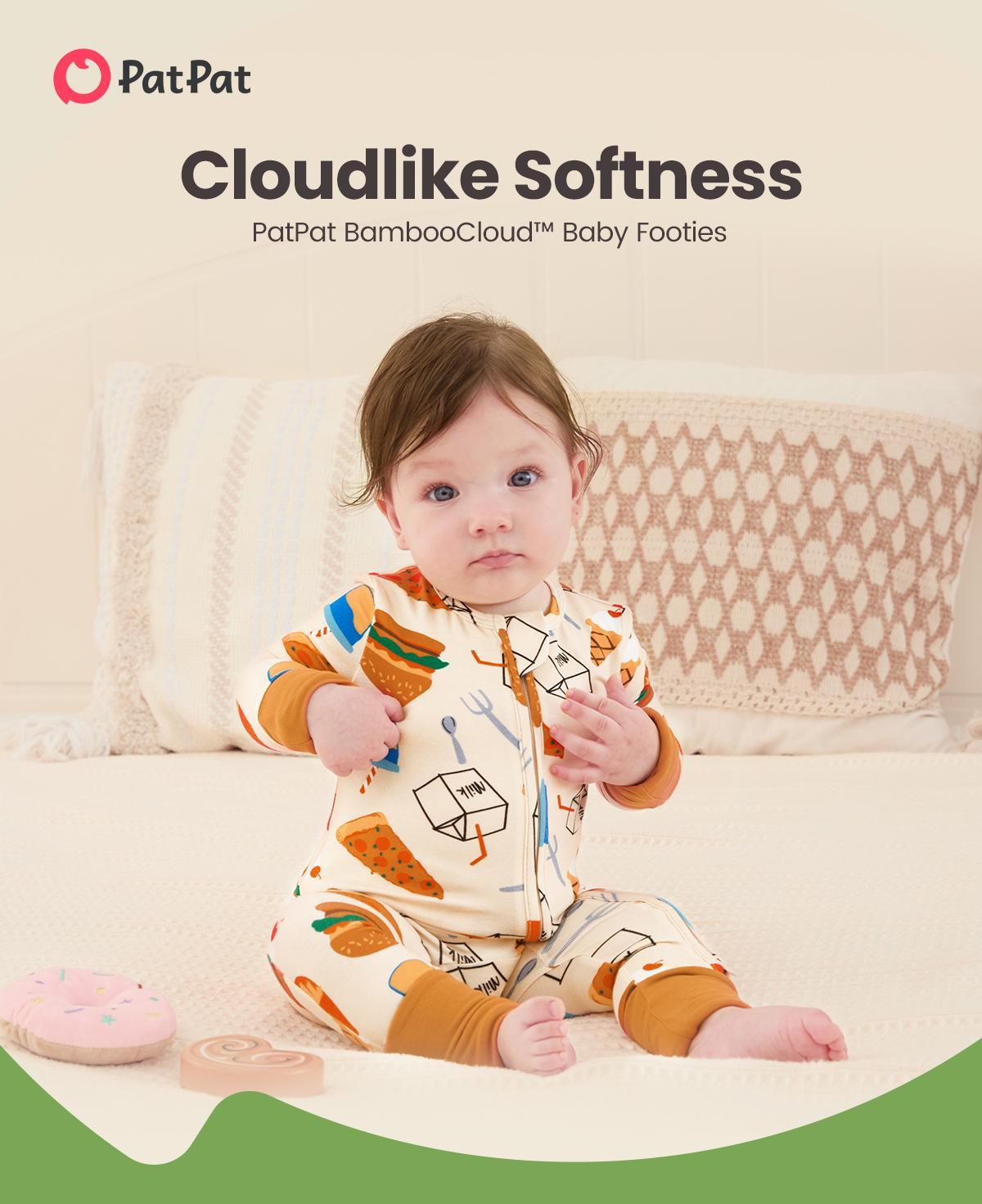 PatPat Bamboo Ultra-Stretchy Baby Zip-Up Pajamas – 3X Extended Growth Fit (0-24M), 8% Spandex for All-Day Comfort | Scratch-Free Sleeves, Adjustable Feet & Non-Slip Soles | Cute Prints PatPat Bamboo Ultra-Stretchy Baby Zip-Up Pajamas – 3X Extended Growth Fit (0-24M), 8% Spandex for All-Day Comfort | Scratch-Free Sleeves, Adjustable Feet & Non-Slip Soles | Cute Prints