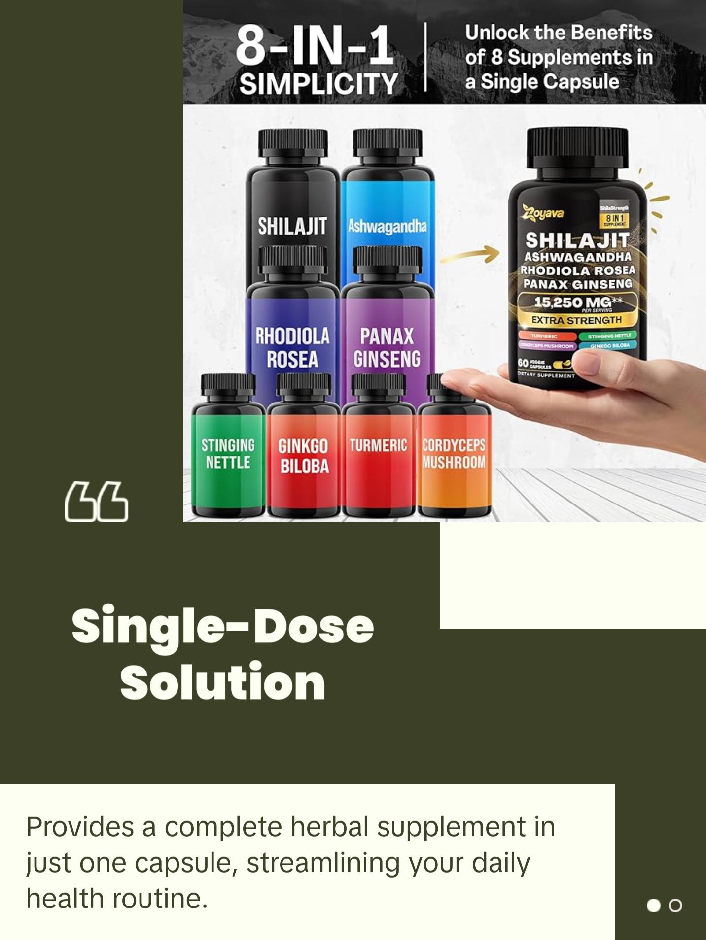 Zoyava Shilajit Pure Himalayan 9000MG,Energy Booster Ashwagandha 2000MG Adult Organic