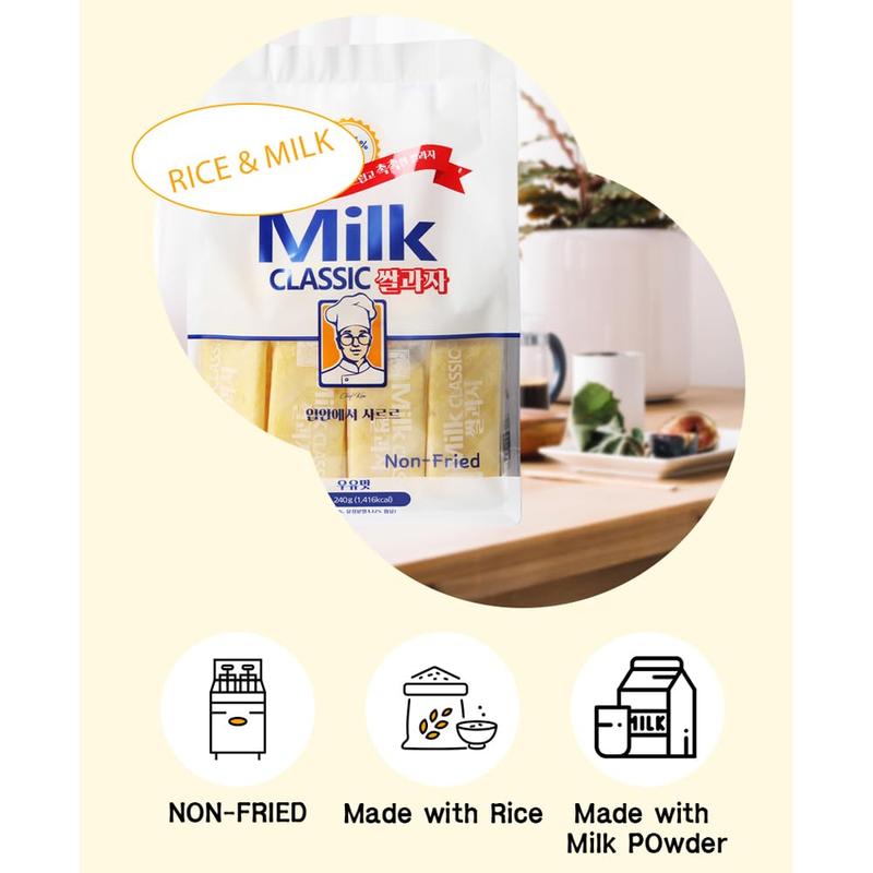 HOT - Milk Korean Rice Snack – 24 Pack Kid-Friendly School Snack, Rice ...