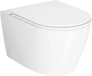 Ceramic Wall-Mounted Toilets with PP Lid - Modern Design, Space-Saving, Compact, Soft-Close Lid, Bathroom Wall Toilet