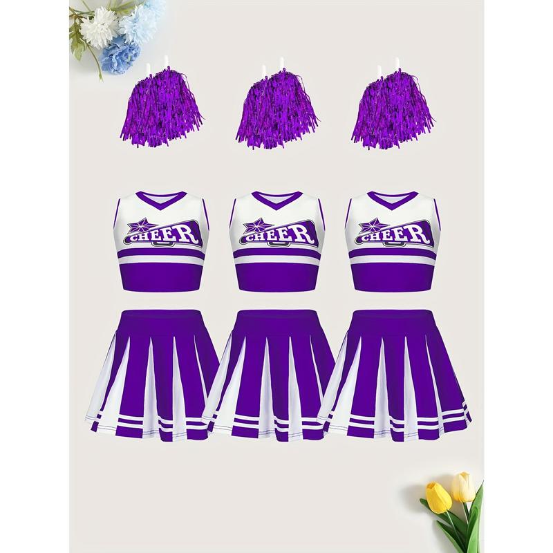 body shaper woman Three-Pack Children's Cheerleading Uniforms Rugby Cheerleading Captain Includes POM-POM Competition Cheers exercise pants stretchy workout sport fitted fitness training Body Resistance Bands Full women sets Dress Shorts