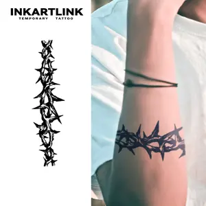 INKARTLINK 2 Sheets Couple's Secret Ink: Matching Semi-Permanent Tattoos for Lovers | Waterproof & Aesthetic Fake Tattoo for Date Night, Parties & Valentines