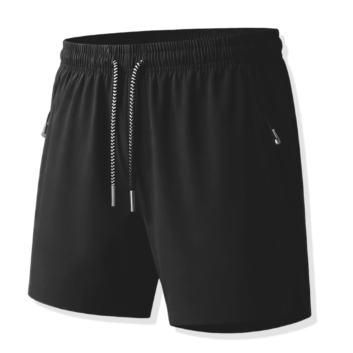 Women’s shorts—fashionable, comfortable, breathable, quick-drying; slit-hem design with drawstring and zippered pockets; basic women’s bottoms; women’s athletic shorts