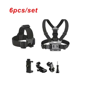 GoPro Action Camera Accessories Kit — Head Strap, Chest Mount & Adapter Bundle