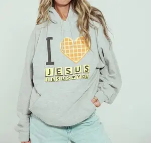 Bryce Crawford Waff l e House I Love Jesus Unisex Hoodie