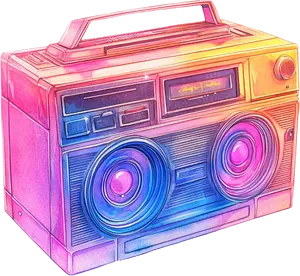 DTF Transfer – HT Retro Boom Box Multi Sizes