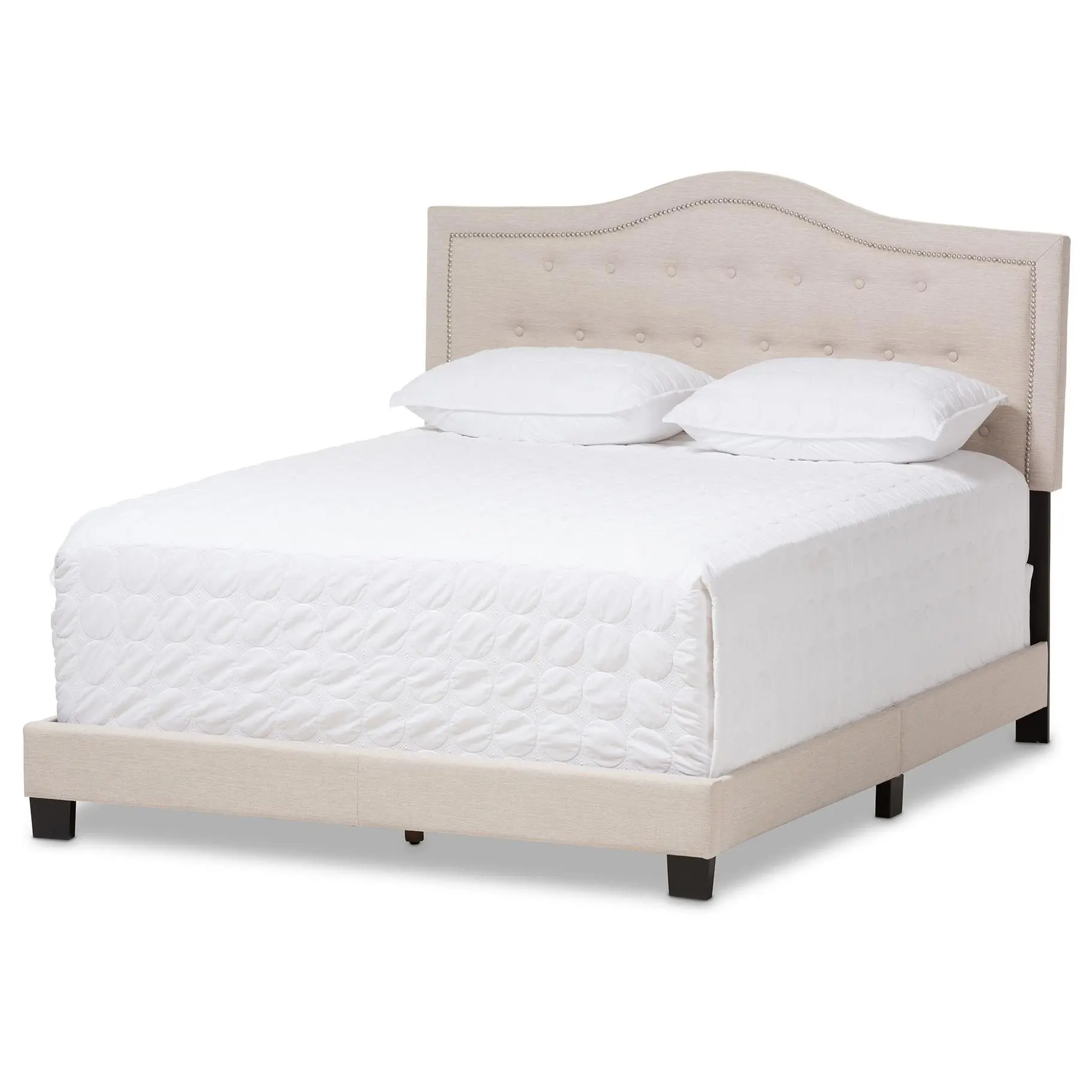 Emerson Modern and Contemporary Fabric Upholste red Bed