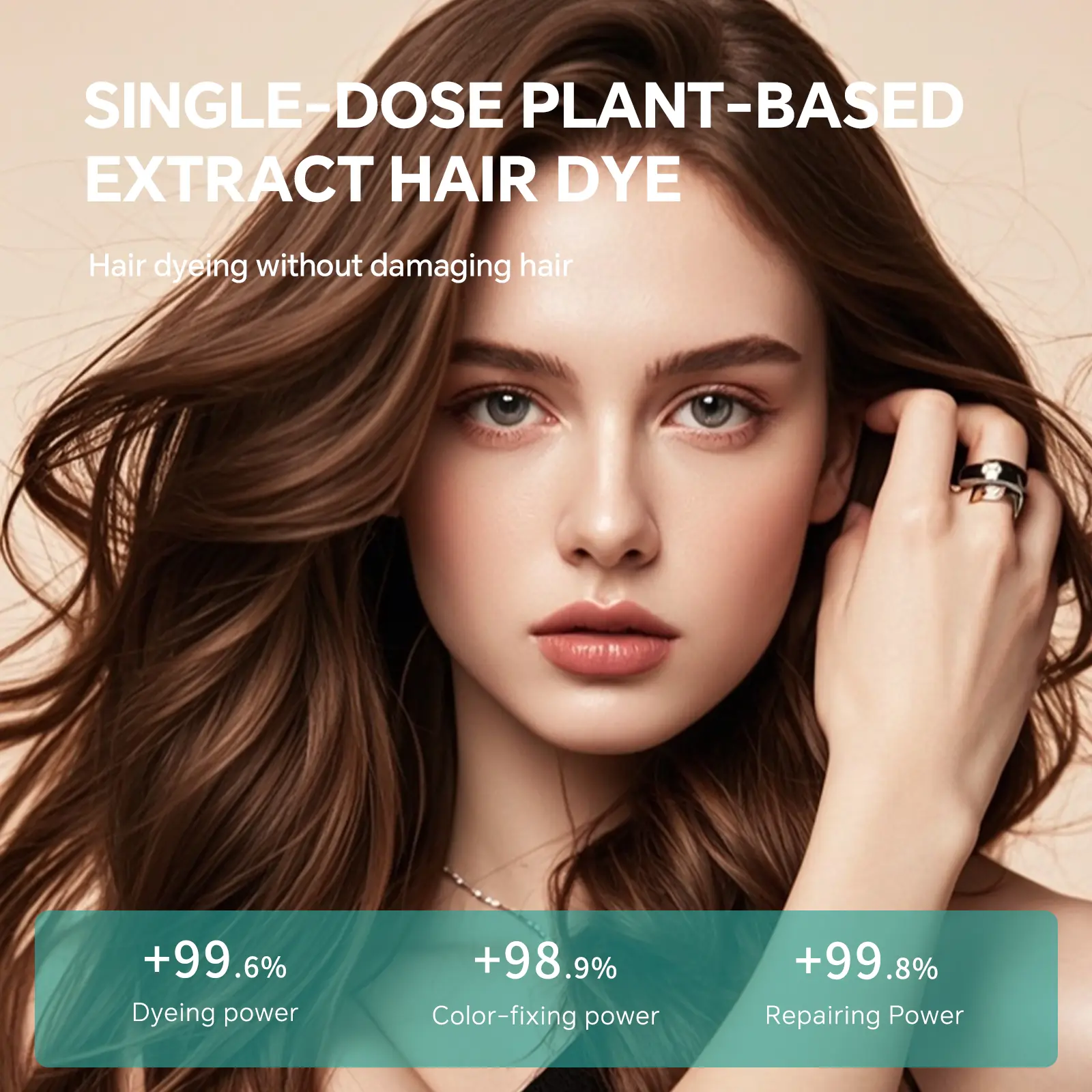 Plant-Based Hair Dye Shampoo - Unisex Gentle Damage-Free Formula for Long-Lasting Vibrant Natural Haircoloring, Grey Hair Coverage Hairdye
