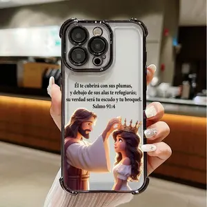 Faith Plan Psalm Scripture Pattern Phone Case for iPhone 17 Pro Max 16 15 Plus Air 14 13 12 11 Four Corners Air Cushion Anti-drop Silicone Shockproof Cellphone Cover Phone Case For iPhone 17 16 15 14 13 12 11 PRO PLUS MAX Phone Case #YGSJDYS114