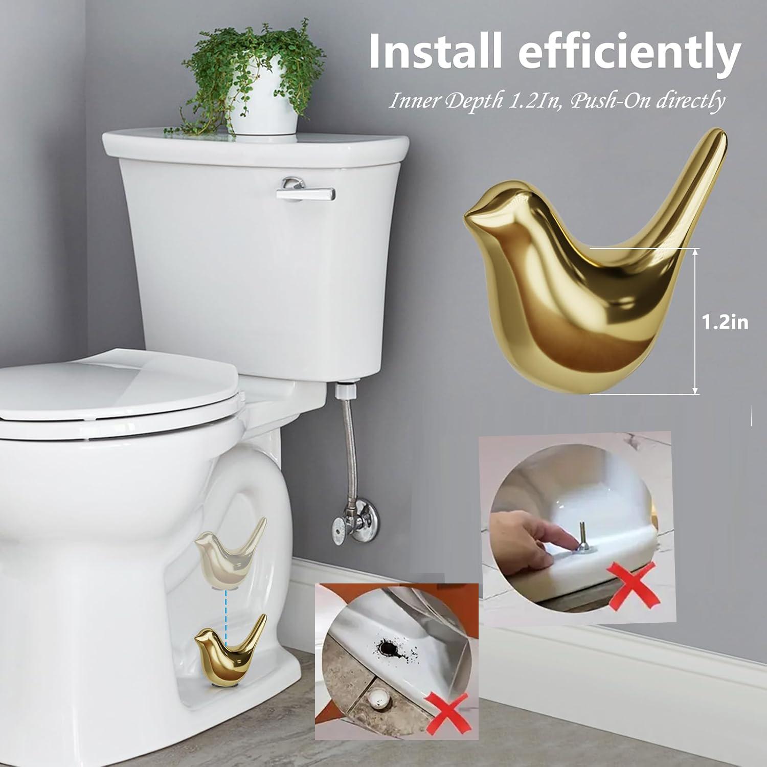 2-Pcs Ceramic Bird Toilet Bolt Covers, Toilet Bolt Caps , easy to install, no power needed, suitable for bathroom decor,Cute Home Decor 2-Pcs Ceramic Bird Toilet Bolt Covers, Toilet Bolt Caps , easy to install, no power needed, suitable for bathroom decor,Cute Home Decor