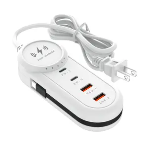 5-IN-1 Type C PD Fast Desktop Charging Hub, Multi-Device USB Charging Station For Phone and Tablet for iPhone/iPad/Samsung/Google Pixel/LG