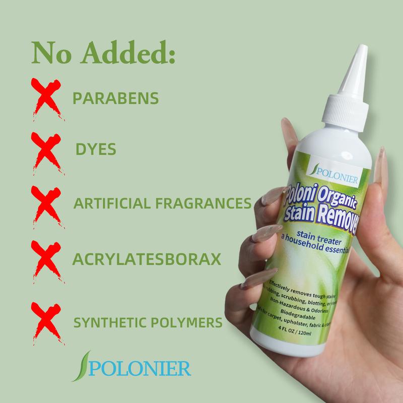 Poloni Powerful Stain Remover Liquid Fast Acting No Scrub Formula Removes Tough Stains Pet Urine Red Wine Coffee Food Grass Dirt Safe For Fabrics And Clothes Non Toxic Biodegradable Odor Eliminator Safe For Kids And Pets