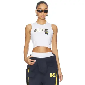 Hype and Vice University Of Michigan Tank Top in White