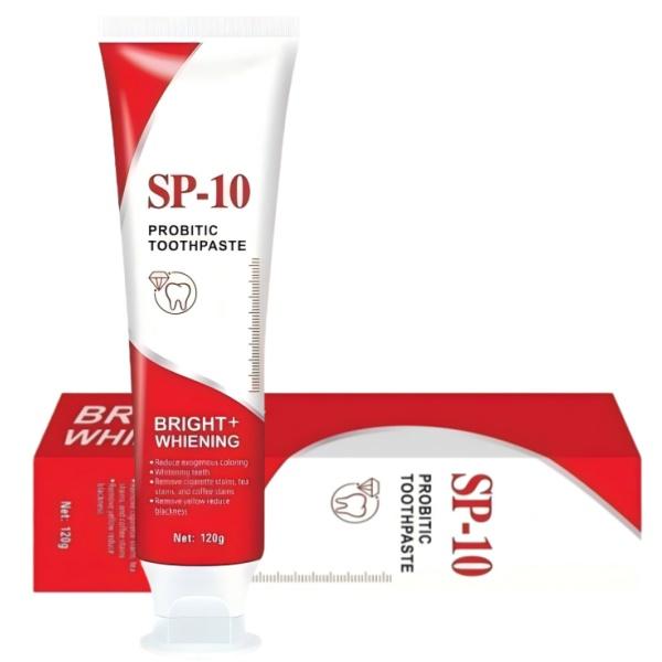2 PCS SP-10 Probiotic Toothpaste,Enhanced Formula with 10 Probiotics for Teeth Whitening,Fluoride-Free, Fresh Mint Flavor