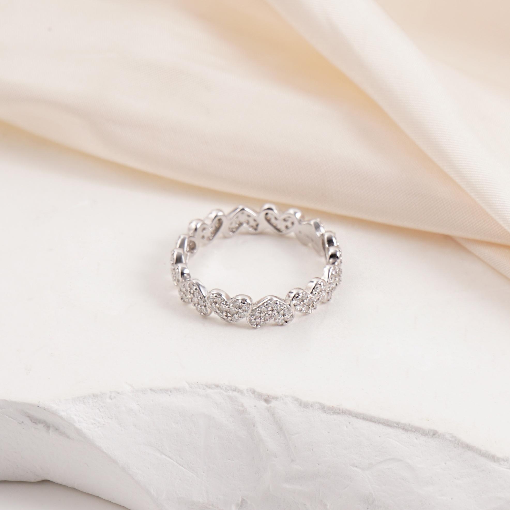 Delzzad Heart Eternity Band Ring Synthetic Moissanite Ring Jewelry S925 Perfect Birthday Engagement Wedding Anniversary Christmas Gift Delzzad Heart Eternity Band Ring Synthetic Moissanite Ring Jewelry S925 Perfect Birthday Engagement Wedding Anniversary Christmas Gift