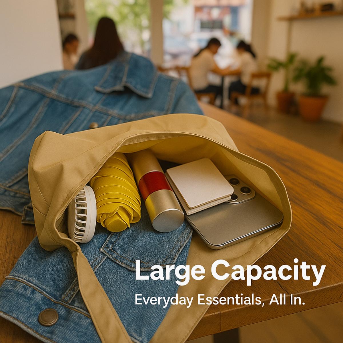 Keychain Tote Bag, Foldable Tote Bag, Expandable Leather Mini Bags with Key Ring, Portable Handbag for Daily Errands