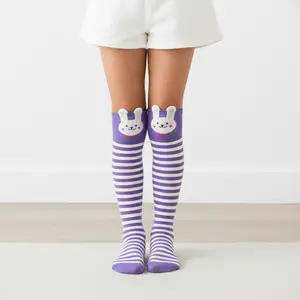 Girl's Bunny Hop Striped Socks