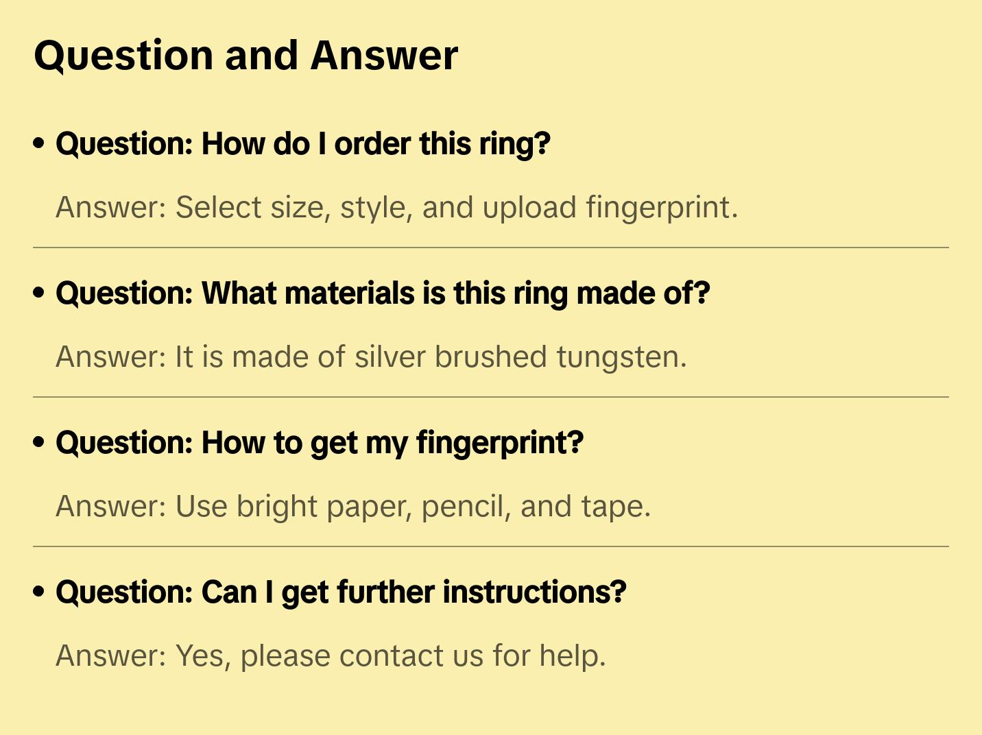 Fingerprint Ring | Mens Wedding Band, Couple Wedding Ring, Memorial Ring