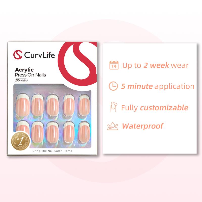 CurvLife Blue Mirage Press-On Nails – 30PCS Long Square Ombre Blue Glitter Press-On Nails with Black Heart and Leaf Accent Design, Shiny Night Party Style, Easy to Apply & Reusable, Perfect for Holiday, Date Night & Glam Look