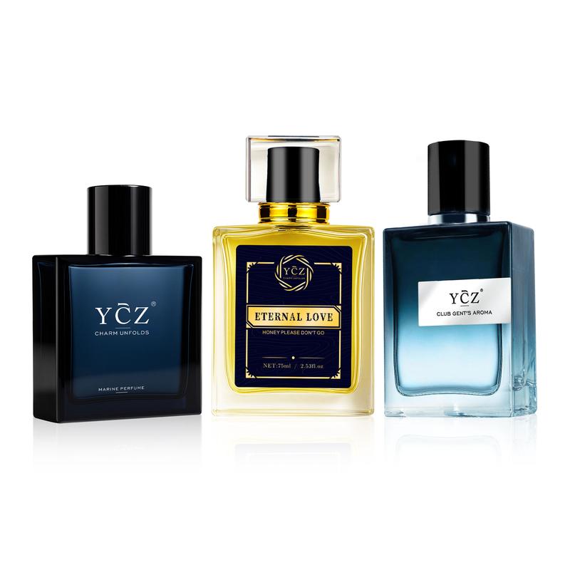 YCZ All-Scene Fragrance Trio Marine Allure Gent’s Club Vibe Nightclub Obsession Perfume Kit for Beach Dates Business Meetings & Nightclub Fun Gift Set