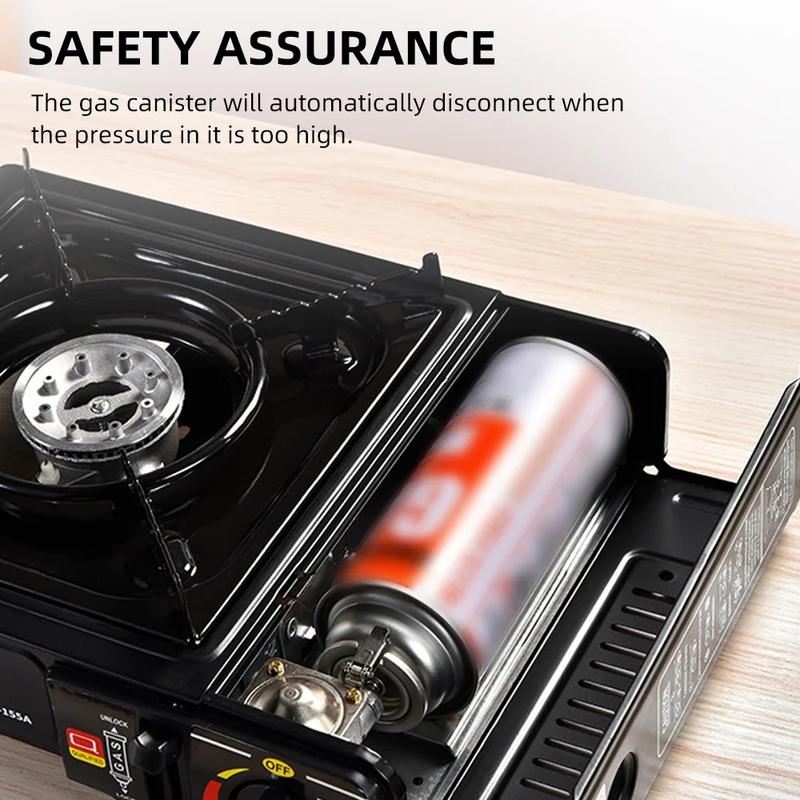 Outdoor Portable Furnace Adjustable Fire 2900W Furnace Lightweight Cooker Unit Kitchen Equipment for Camping Barbecue Hot Pot Cooking w/Storage Box