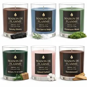 Maison De Flamme Colored Wax Candle Collection – 6 Pack Luxury Scented Candle Bundle (150g / 5.3oz Each)