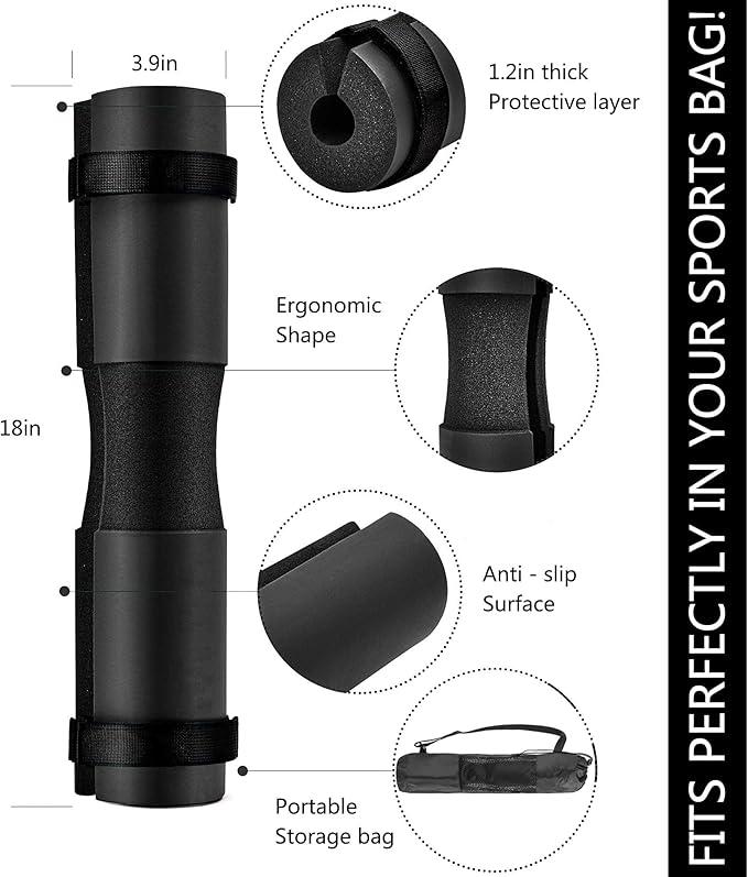 Foam Squat Barbell Pad for  Gift, Lunges & Bar Padding for Hip Thrusts, Fitness Equipment for Home Gym Sports Fitness, Neck & Shoulder Protective Pad