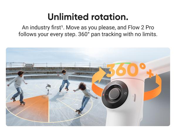 Insta360 Flow 2 Pro Standard Bundle - Foldable AI Phone Gimbal, Track in 200+ Apps with Apple DockKit, Multi-Person Tracking, 360º Pan Tracking, Built-in Tripod/Selfie Stick, iPhone/Android Portable Stabilizer