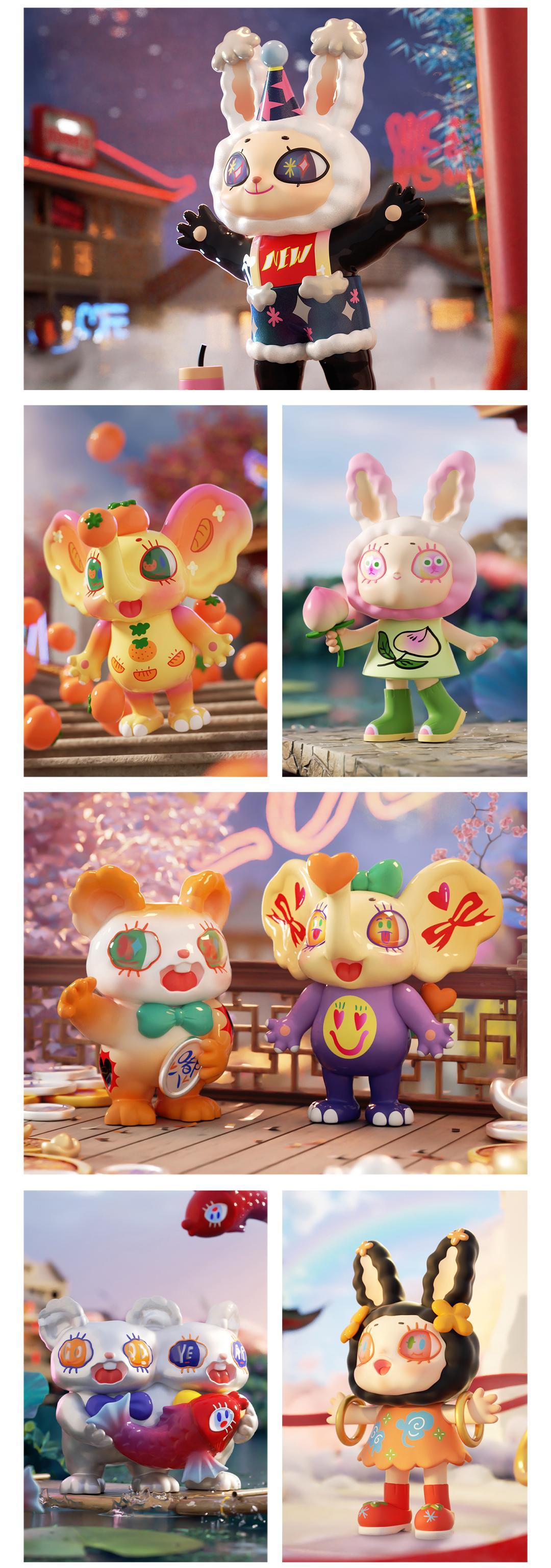 [FINDING UNICORN] 【Live Unboxing】Agan Agan-YEAOHUA RABTY YEAR SERIES BLIND BOX Cute Figures Desktop Ornament Collectible Toys Birthday Gifts HSU9HSCSKW