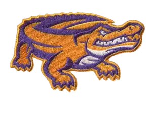 SF State Gators 3.875"W x 2.25"H, full embroidery, Velcro Hook Patch
